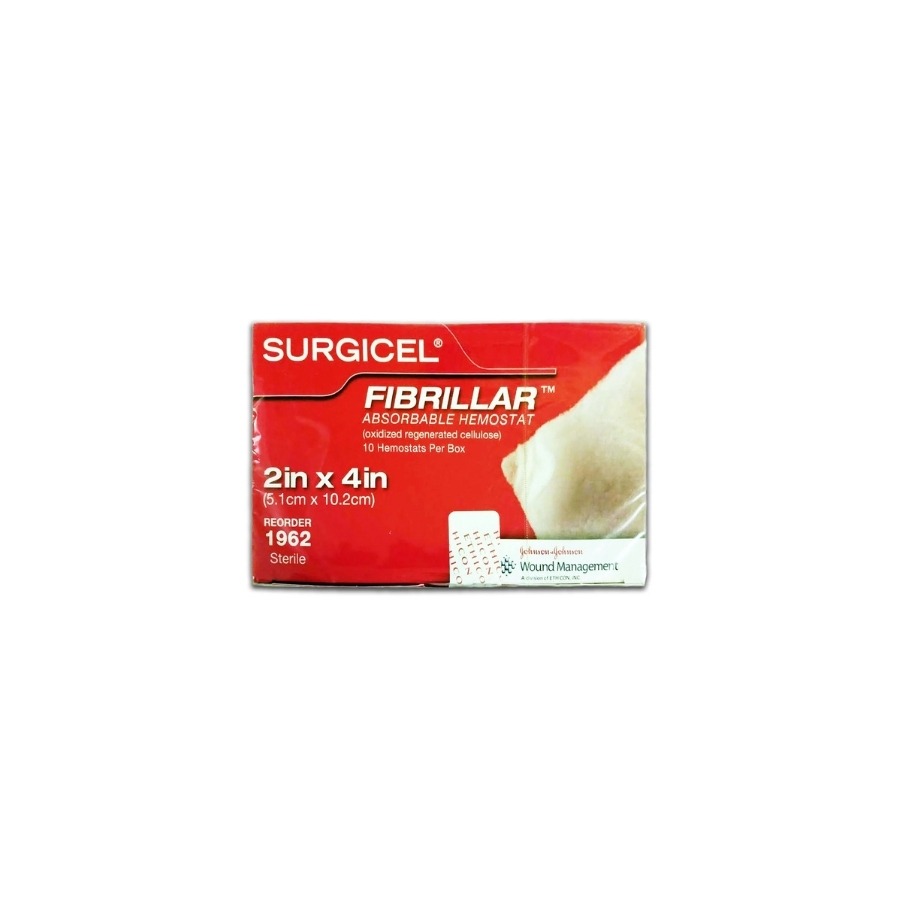 SURGICEL FIBRILLAR HEMOSTATICO ESTERIL 5.1 X 10.2 CM (2X4)